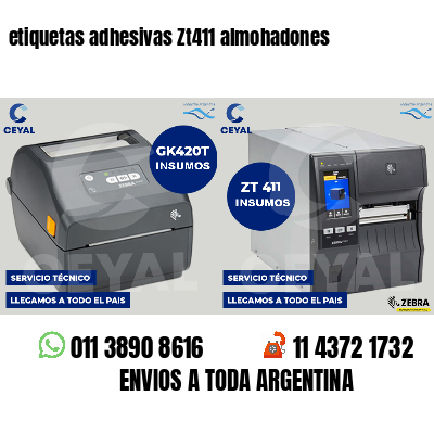etiquetas adhesivas Zt411 almohadones