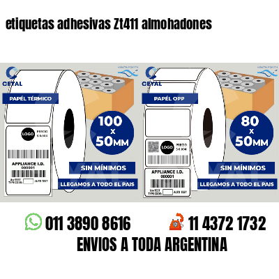 etiquetas adhesivas Zt411 almohadones