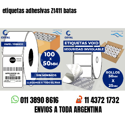 etiquetas adhesivas Zt411 batas