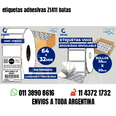 etiquetas adhesivas Zt411 batas