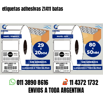 etiquetas adhesivas Zt411 batas