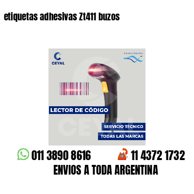 etiquetas adhesivas Zt411 buzos