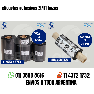 etiquetas adhesivas Zt411 buzos