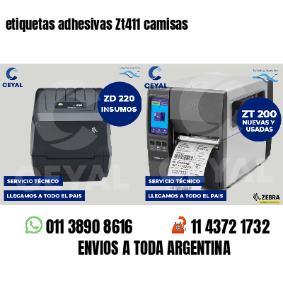 etiquetas adhesivas Zt411 camisas