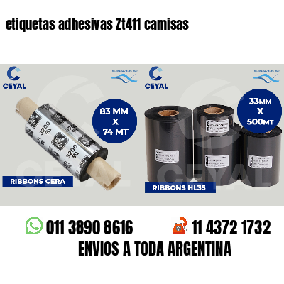 etiquetas adhesivas Zt411 camisas