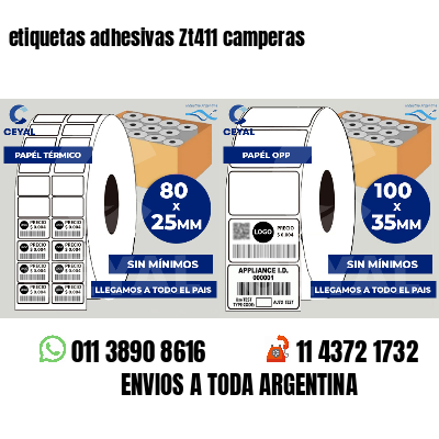 etiquetas adhesivas Zt411 camperas