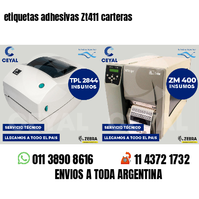 etiquetas adhesivas Zt411 carteras