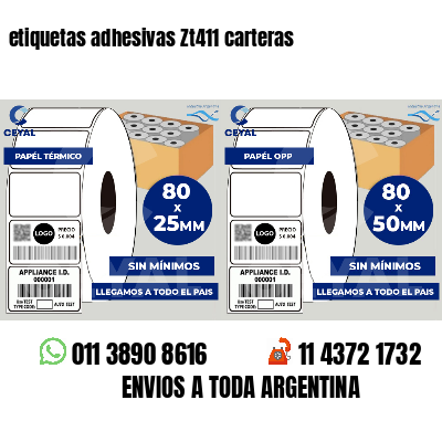 etiquetas adhesivas Zt411 carteras