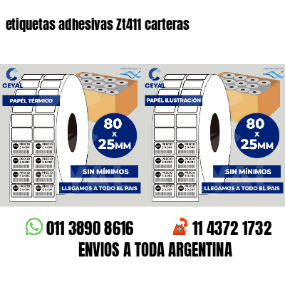 etiquetas adhesivas Zt411 carteras
