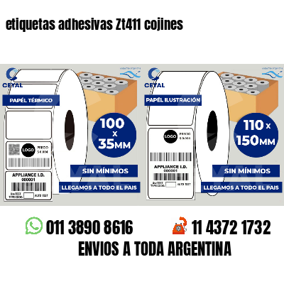 etiquetas adhesivas Zt411 cojines