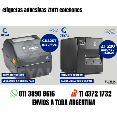 etiquetas adhesivas Zt411 colchones