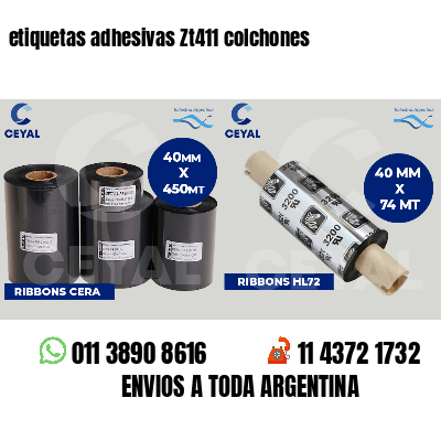 etiquetas adhesivas Zt411 colchones