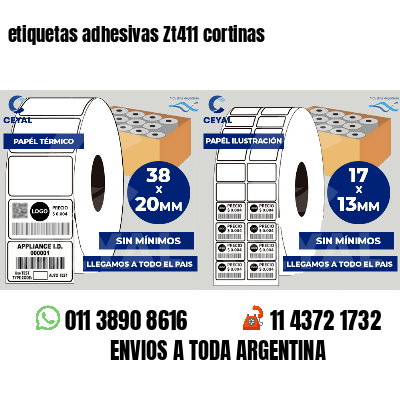 etiquetas adhesivas Zt411 cortinas