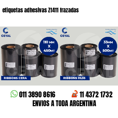 etiquetas adhesivas Zt411 frazadas