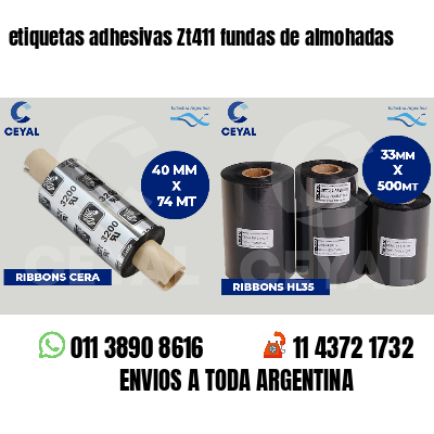 etiquetas adhesivas Zt411 fundas de almohadas
