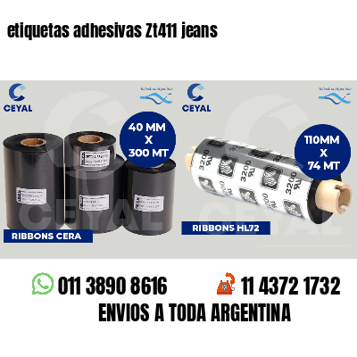 etiquetas adhesivas Zt411 jeans
