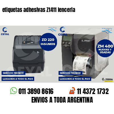 etiquetas adhesivas Zt411 lenceria