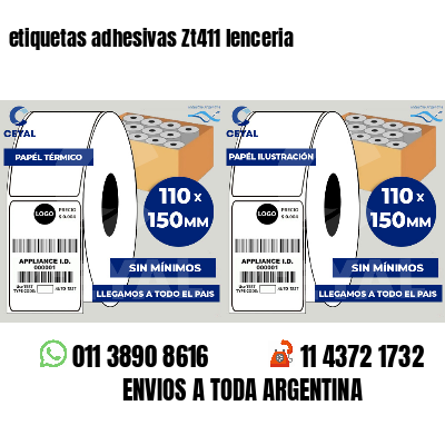 etiquetas adhesivas Zt411 lenceria