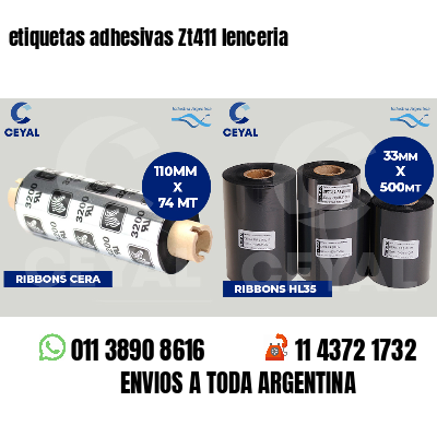 etiquetas adhesivas Zt411 lenceria