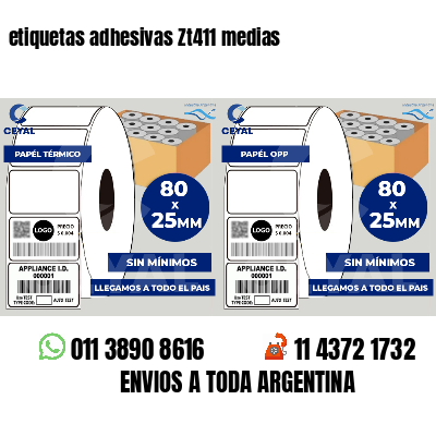 etiquetas adhesivas Zt411 medias