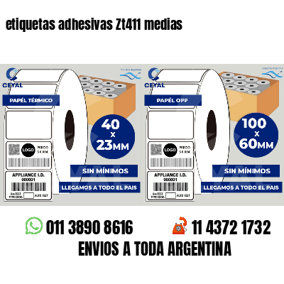 etiquetas adhesivas Zt411 medias