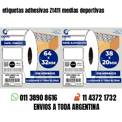 etiquetas adhesivas Zt411 medias deportivas