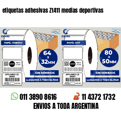 etiquetas adhesivas Zt411 medias deportivas