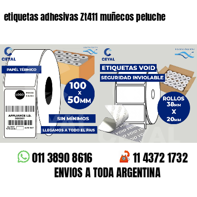 etiquetas adhesivas Zt411 muñecos peluche