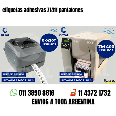 etiquetas adhesivas Zt411 pantalones