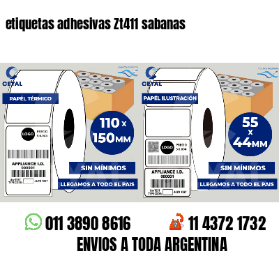 etiquetas adhesivas Zt411 sabanas