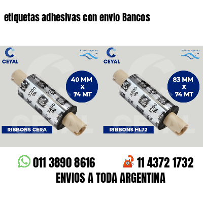 etiquetas adhesivas con envio Bancos