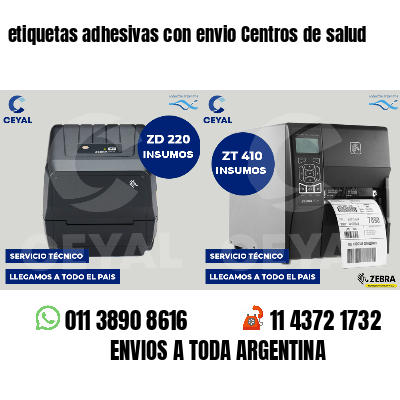 etiquetas adhesivas con envio Centros de salud