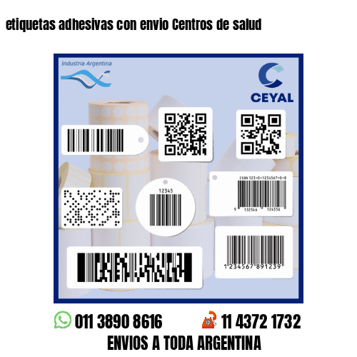 etiquetas adhesivas con envio Centros de salud