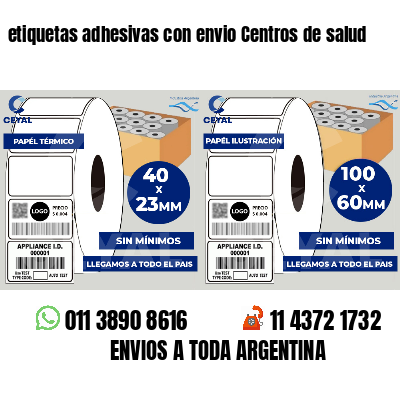etiquetas adhesivas con envio Centros de salud