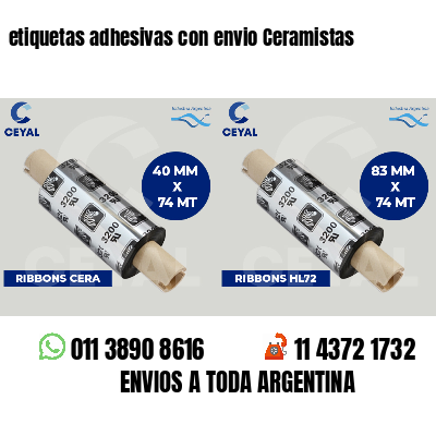 etiquetas adhesivas con envio Ceramistas