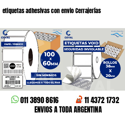 etiquetas adhesivas con envio Cerrajerías