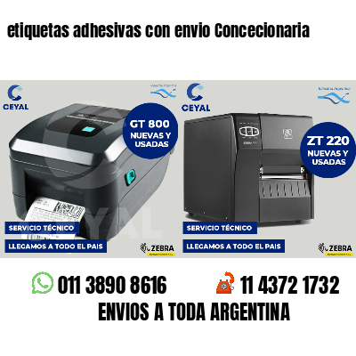 etiquetas adhesivas con envio Concecionaria