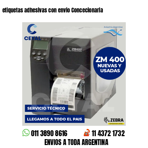 etiquetas adhesivas con envio Concecionaria