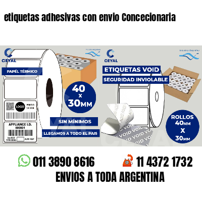etiquetas adhesivas con envio Concecionaria