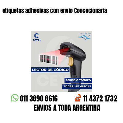 etiquetas adhesivas con envio Concecionaria