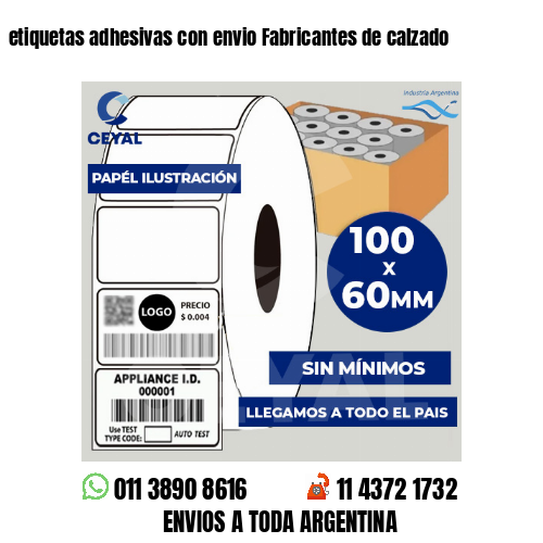 etiquetas adhesivas con envio Fabricantes de calzado