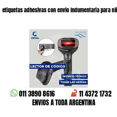 etiquetas adhesivas con envio Indumentaria para niños