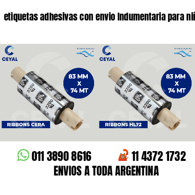 etiquetas adhesivas con envio Indumentaria para niños