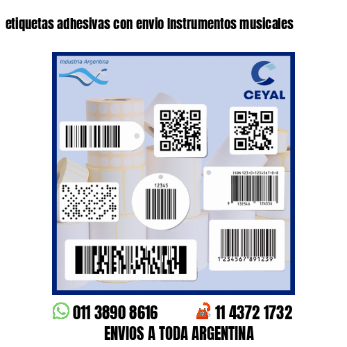 etiquetas adhesivas con envio Instrumentos musicales