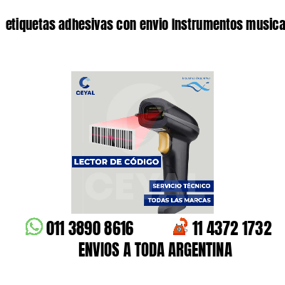 etiquetas adhesivas con envio Instrumentos musicales