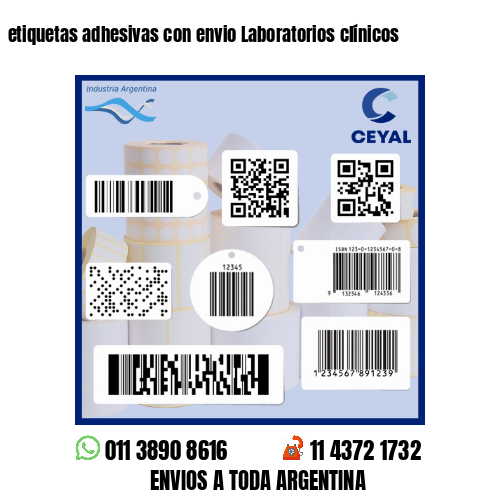 etiquetas adhesivas con envio Laboratorios clínicos