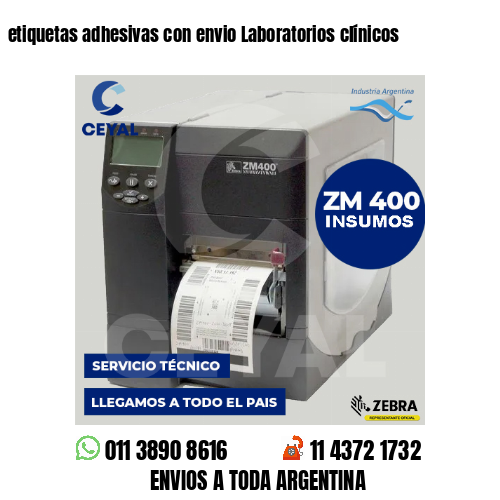 etiquetas adhesivas con envio Laboratorios clínicos