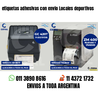 etiquetas adhesivas con envio Locales deportivos
