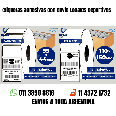 etiquetas adhesivas con envio Locales deportivos