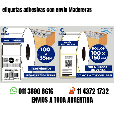etiquetas adhesivas con envio Madereras